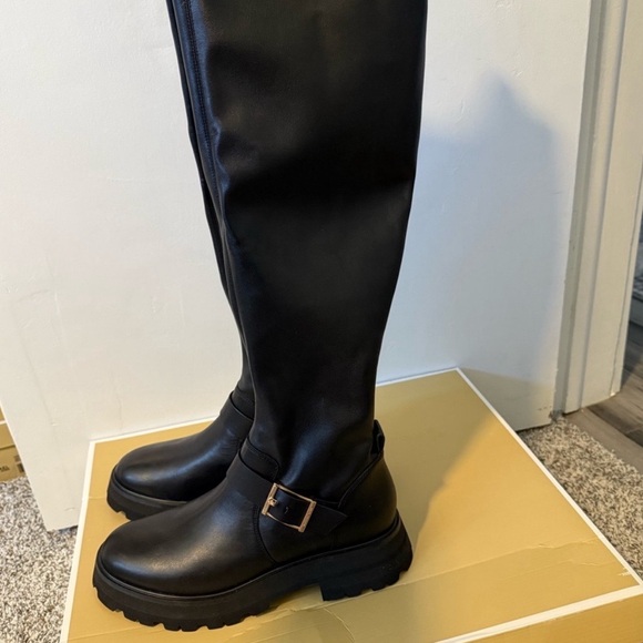 Michael Kors Black Leather Over-the-Knee Boots - NWOT